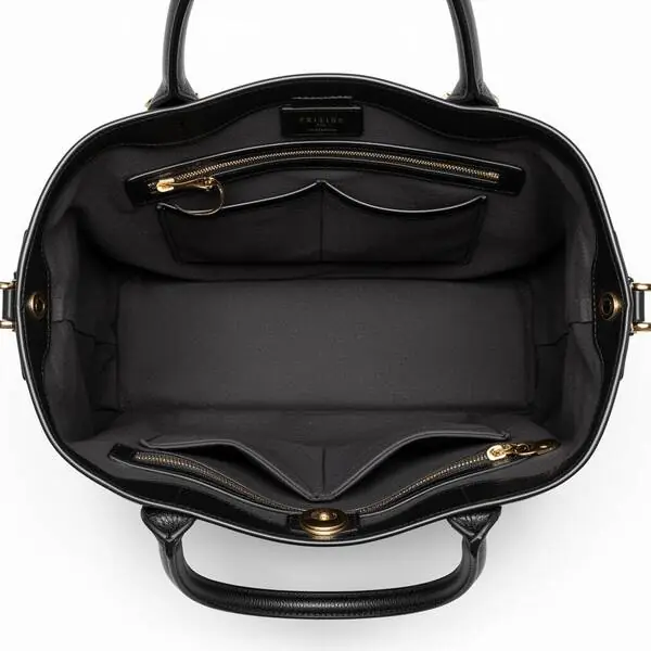 Leather handbag interior compartments – organized ladies bag Bangladesh